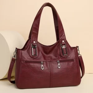 2023 Women High Quality Leather Shoulder Bag Top-handle Bags Casual Large Capacity Messenger Bags Luxury Designe Ladies Handbags