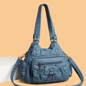 High Quality Solid Color Leather Women's Shoulder Crossbody Bags Luxury Women Handbags 2023 Designer Female Messenger Tote Sac